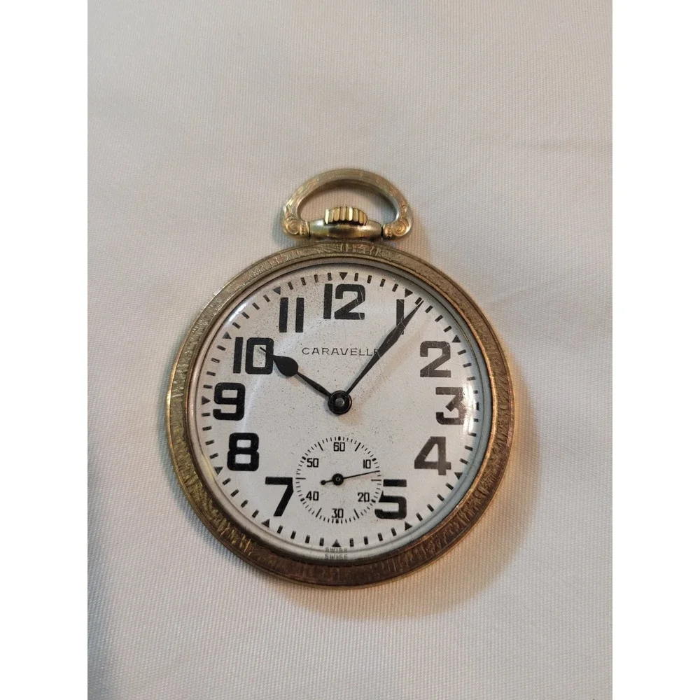 Vintage Carvelle Watch open Face Windup